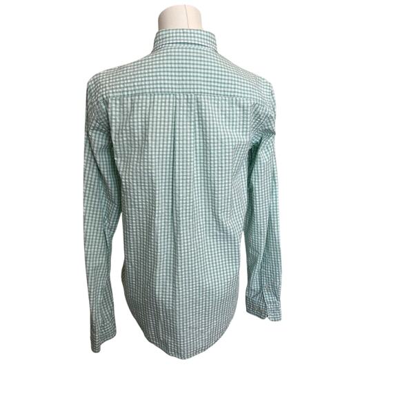 BROOKS BROTHERS | Women's Pastel Green & White Gingham Long Sleeve Shirt Large - Picture 4 of 6